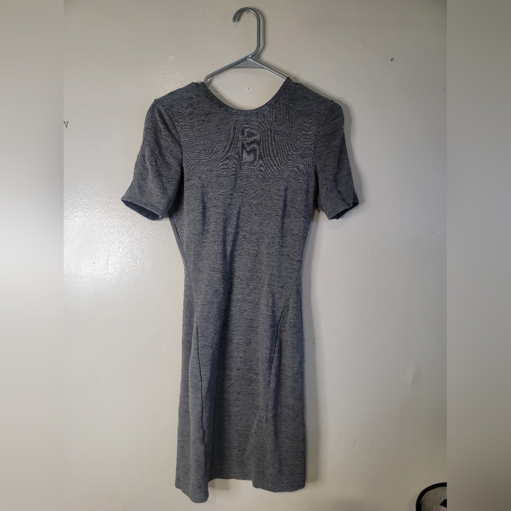 Wilfred Free Heathered Black Fitted Dress